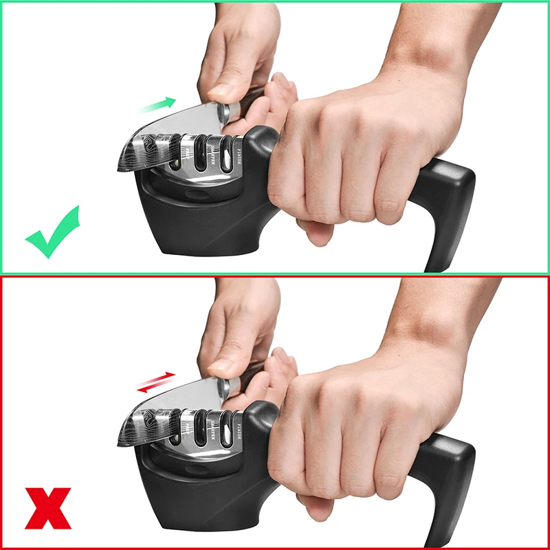 3 этапа точилка для ножей Профессиональная кухонная камня ножи точильный камень