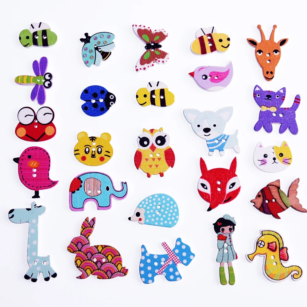 50 шт. деревянные пуговицы для шитья одежды 5-30 мм | Дом и сад