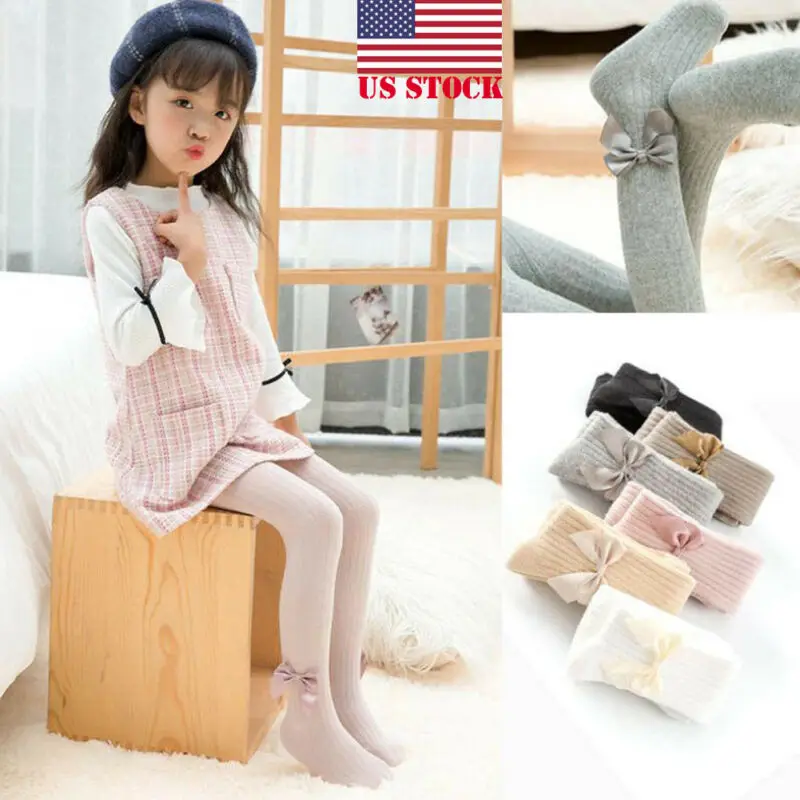 New 0-8Y Autumn Winter Warm Knit Leggings Toddler Kids Baby Girl Boy Cotton Warm Stockings Pantyhose Pants Trousers