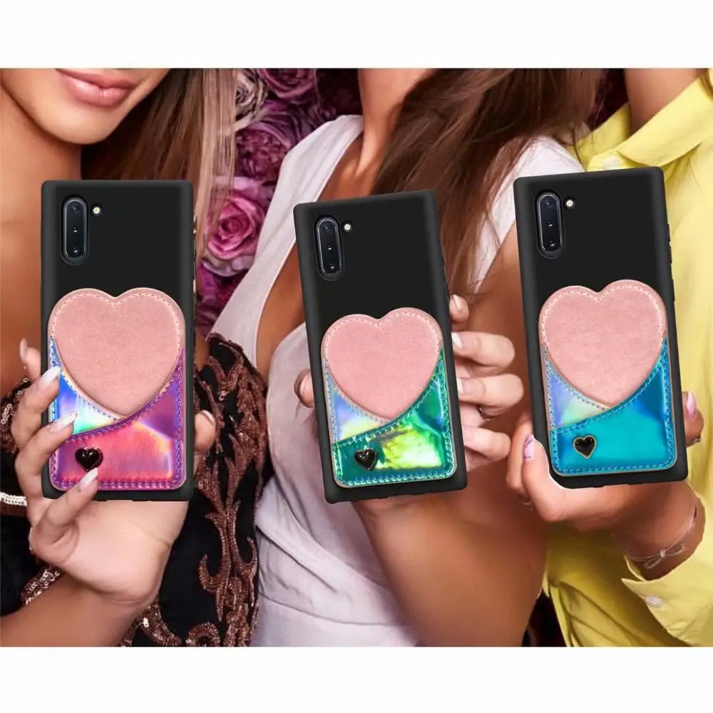 For Samsung Galaxy Note 10 Plus Case plus pro Silicone Candy Color Fashion laser love card package Cover |