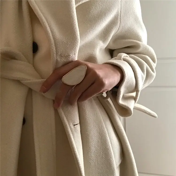 Белое розовое акриловое массивное кольцо для вечеринки женское простое