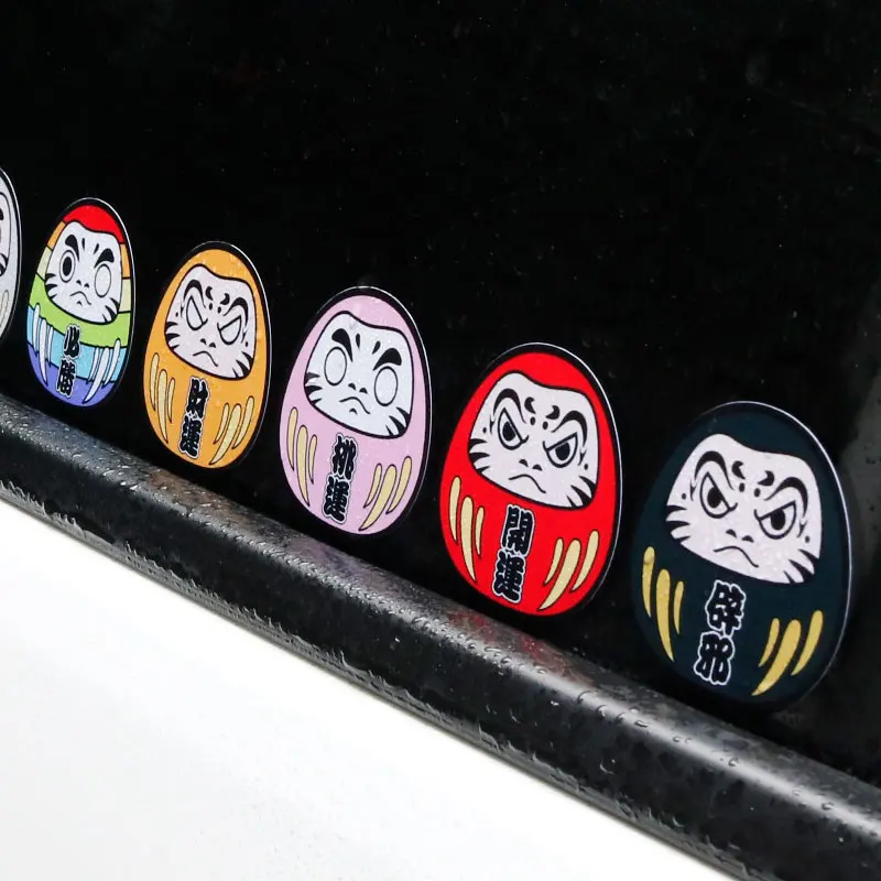 Японская стильная Автомобильная наклейка Daruma с боковым окном Виниловая