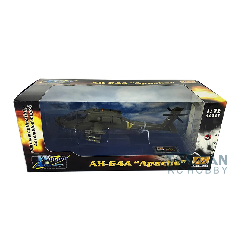 Легкая модель 37027 1/72 AF AH 64A самолет летательный аппарат Апачи готовый
