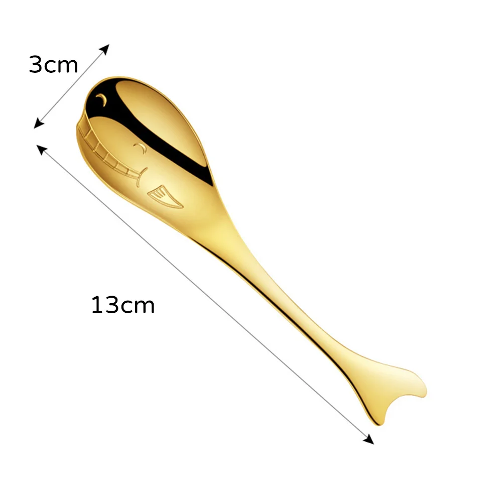 

3pcs Stainless Steel Animal Spoons Cute Cartoon Whale Animal Children Spoons Coffee Ice Cream Spoon