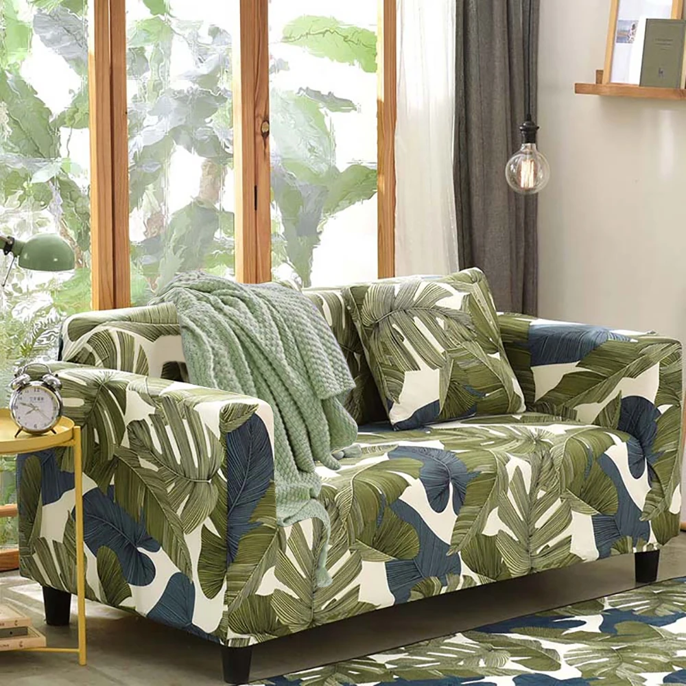 Чехол для дивана растягивающийся с принтом 5 цветов четыре сезона защита мебели