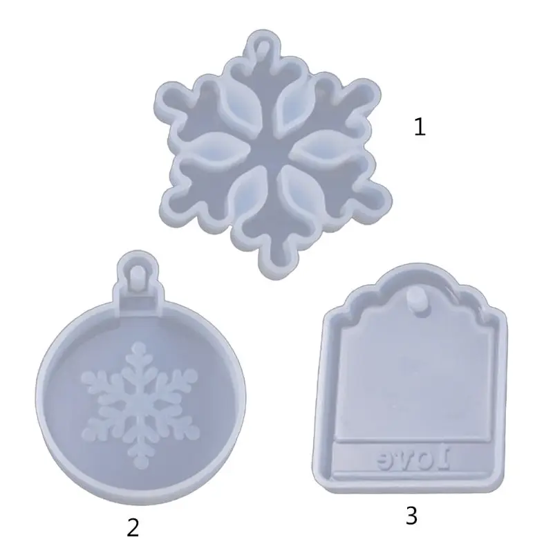 

Christmas decoration christmas tree snowflakes silicone mold DIY Crafts Jewelry X7YC