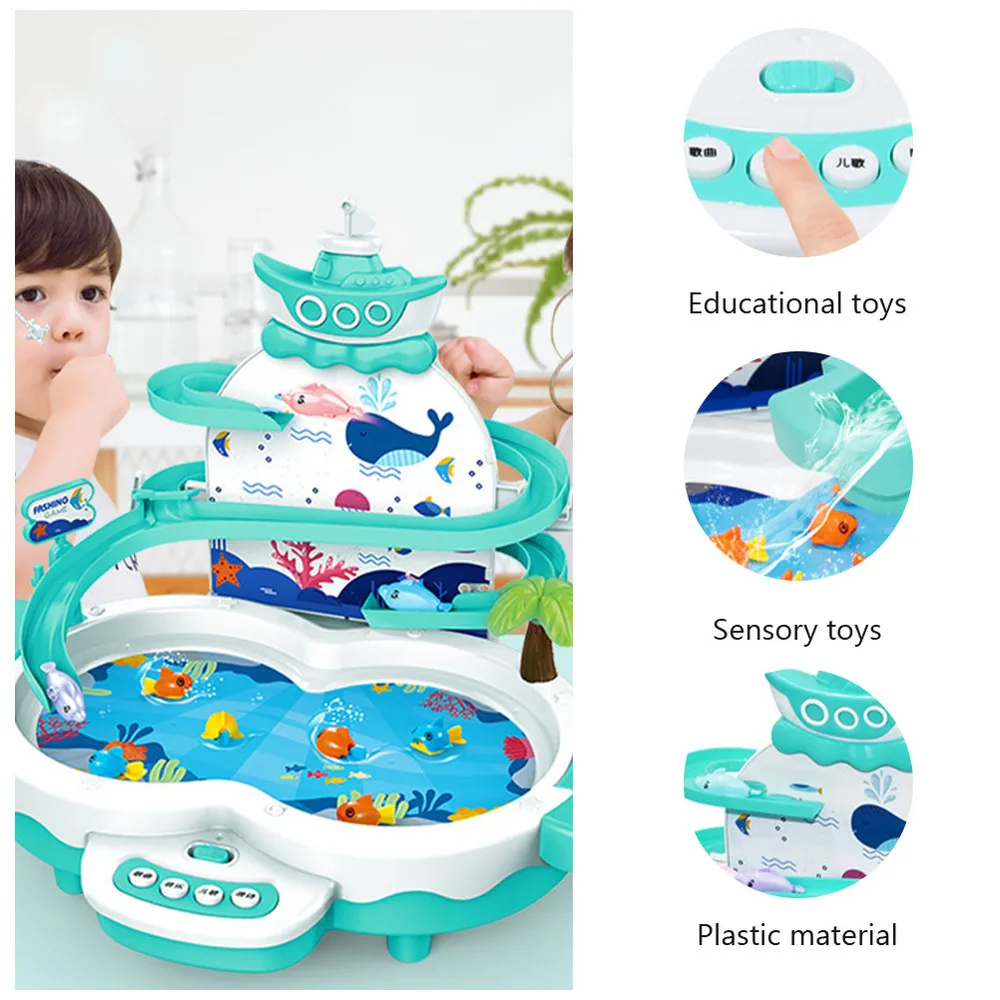 

1 Set 2-in-1 Electric Fishing Toys Magnetic Fishing with Birthday Gift