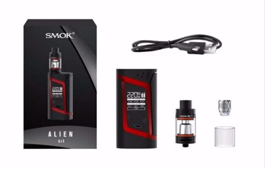 Электронная сигарета SMOK Alien Kit боксмод 220 Вт спираль испарителя TFV8 Baby Tank S168|e hookah|kit