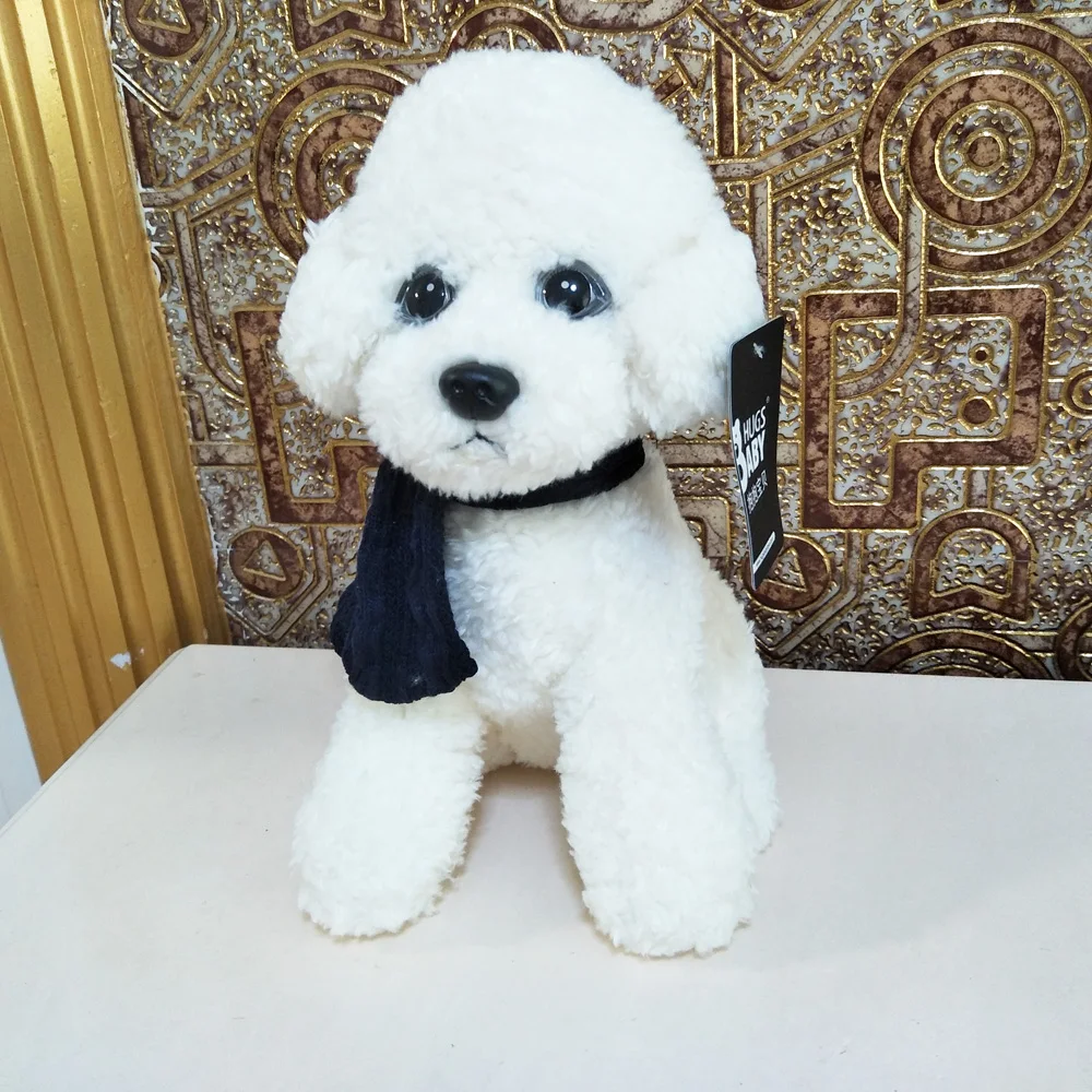 WhiteTeddy Dog Children Plush Toy Doll Birthday Kids Cute Stuffed Gift