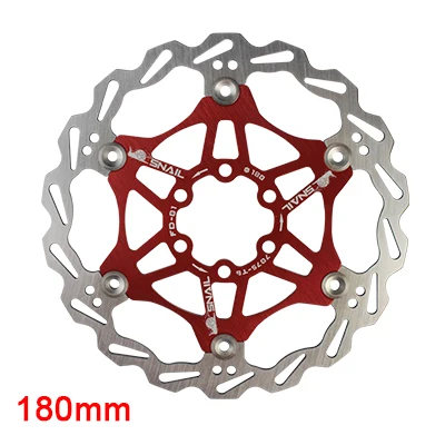 180MM Red Улитка горный велосипед MTB DH 180 мм 160 мм 203 мм поплавок вращающийся диск тормозной ротор велосипедные роторы - Цвет: 180MM Red