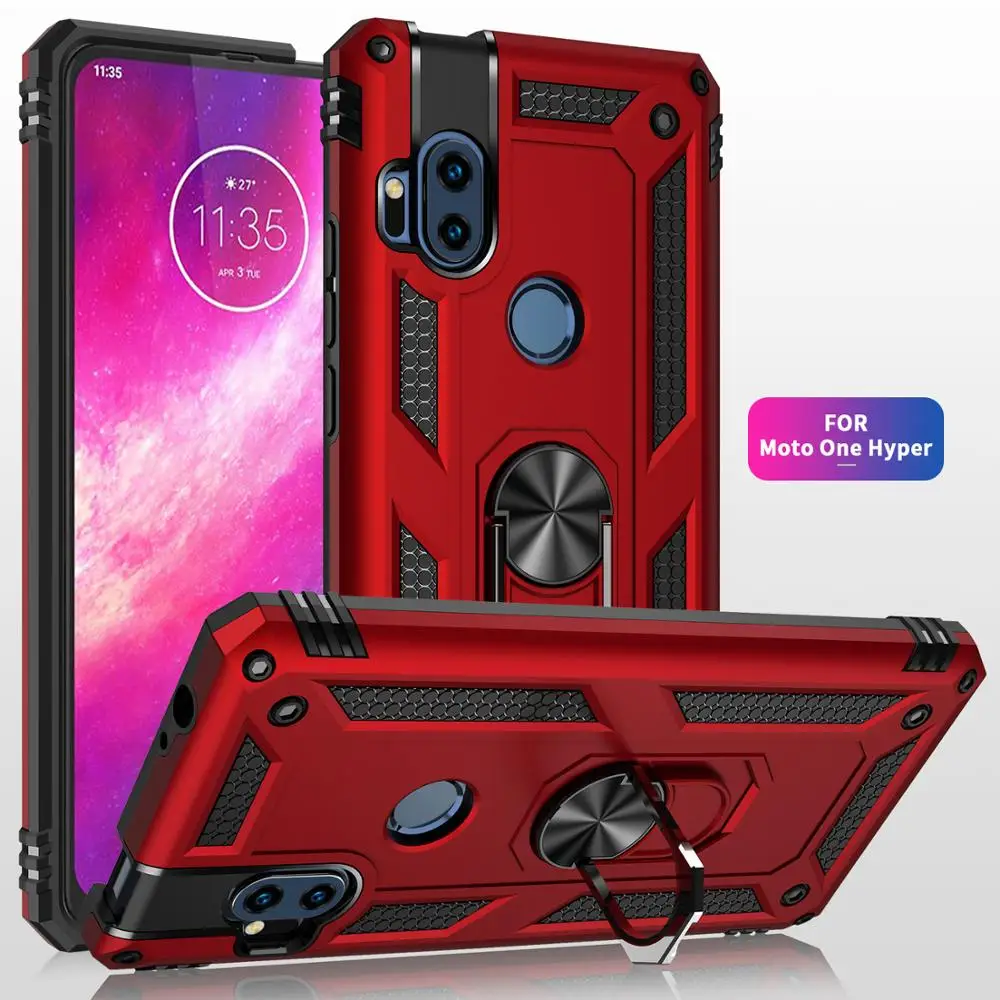 

For Motorola Moto One G8 Play G9 Plus G Fast E6S E7 Hybrid Armor Rugged Kickstand Shockproof Hard Back Case TPU + PC Phone Cover