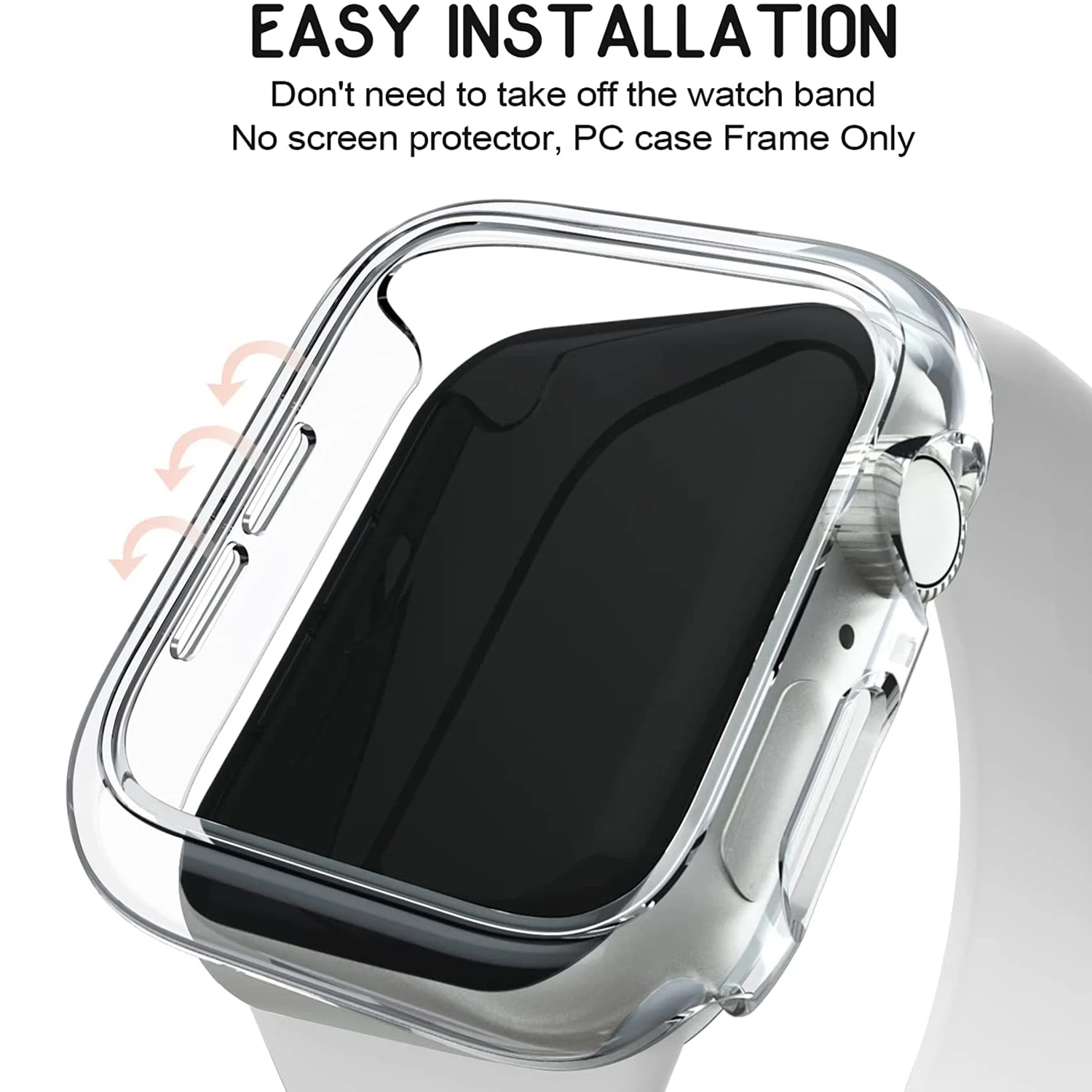 Frosted Hard Matte Bumper Cover For Apple Watch Case Serie 7 45mm 41mm 44mm 40mm iWatch 6SE 5 4 3 2 1 42mm 38mm