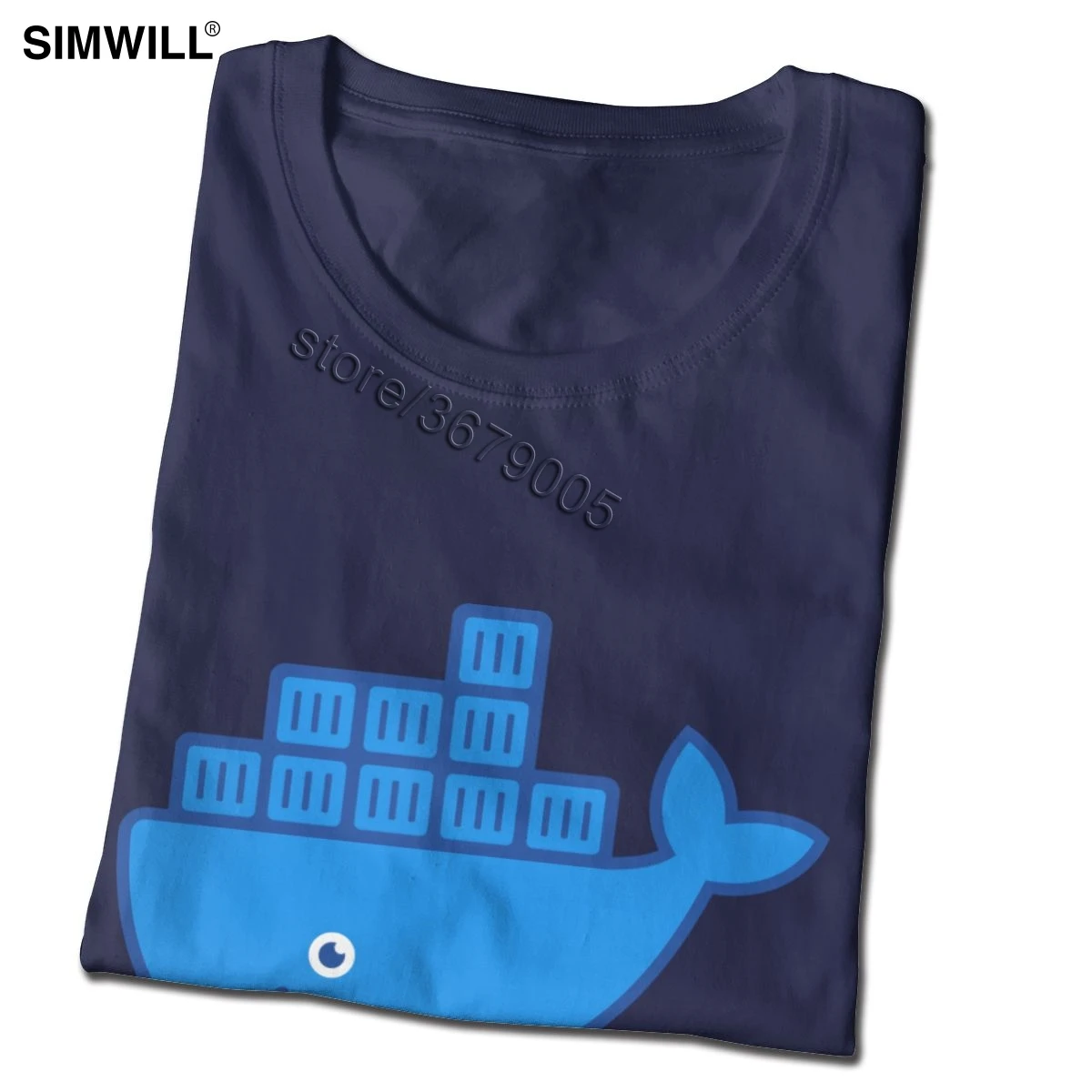 Футболка Docker мужская с логотипом стильная тенниска из хлопка принтом майка