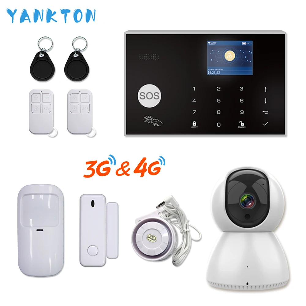 Приложение Tuya Smart WiFi GSM домашняя охранная GSM сигнализация 433 МГц детекторы сигнализации совместимы с Alexa Google Home IFTTT Tuya APP