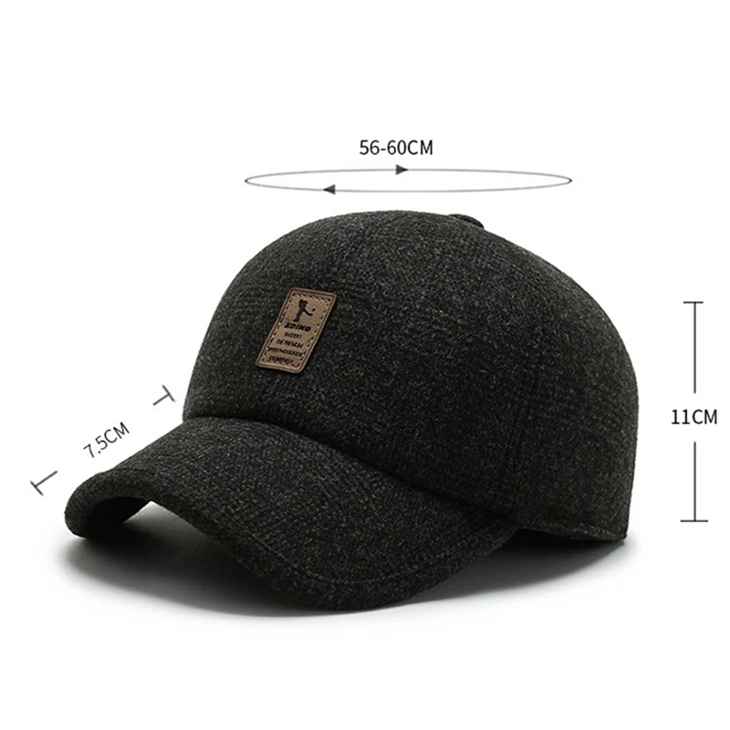 

New Autumn Winter Baseball Cap Women Men Retro Casual Ear Protection Cap Sun Hat Men Outdoor Sport Sunscreen Visor Golf Cap