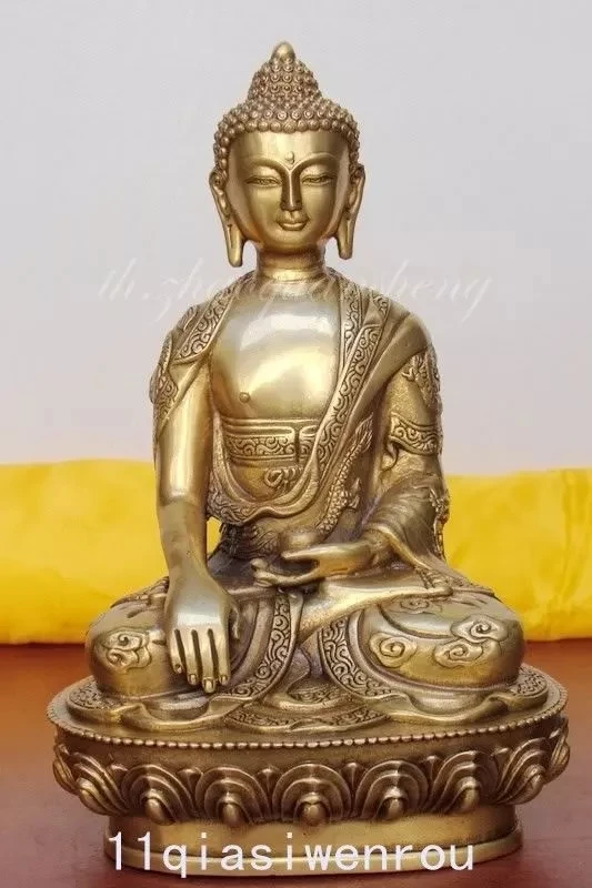 

TIBET TIBETAN BUDDHIS SHAKYAMUNI BRONZE ON THE BACK OF THE CARVED DRAGON BUDDHA STATUE METAL HANDICRAFT