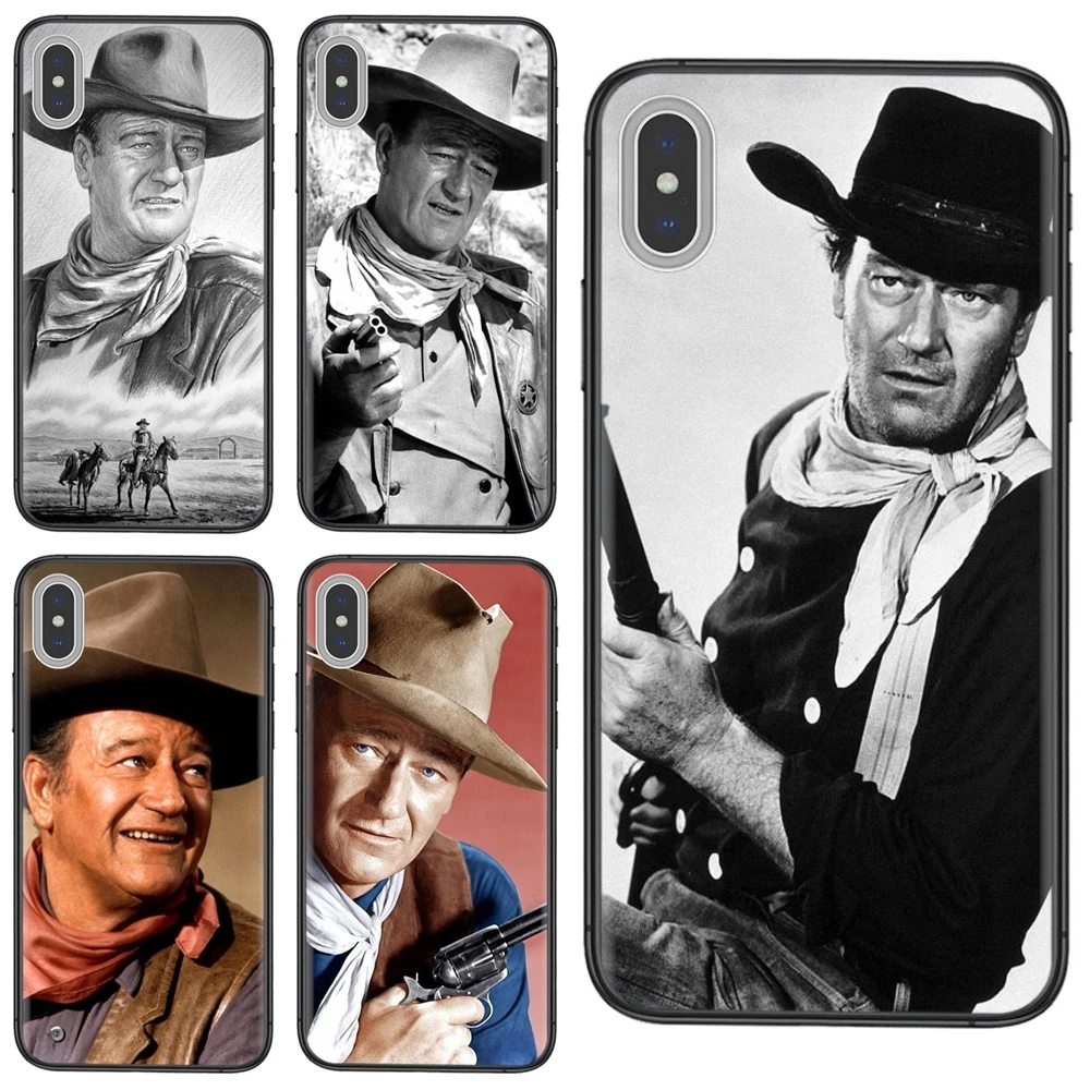 Чехол для телефона из мягкого ТПУ с изображением Джона Уэйна мультфильма катание