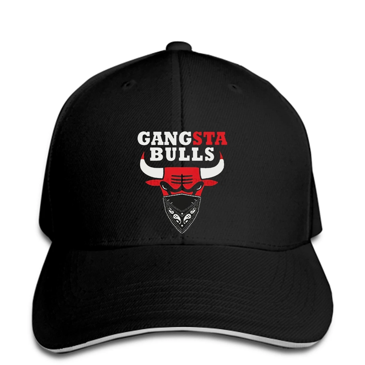 Бейсболка Gangsta bulls в стиле хип хоп|Мужские бейсболки| |