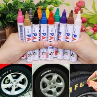 12 colors set waterproof permanent oily paint marker pen car tyre tires tread cd mark metal wood school art graffti stationery