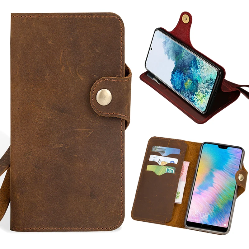 

Leather Flip Phone Case For Alcatel 1 se 3 7 1A 1B 1C 1V 1S 3L 3V 3X 5V A2 A3 XL A5 A7 Idol 4 5 5S Pop 4S Crazy Horse Wallet Bag