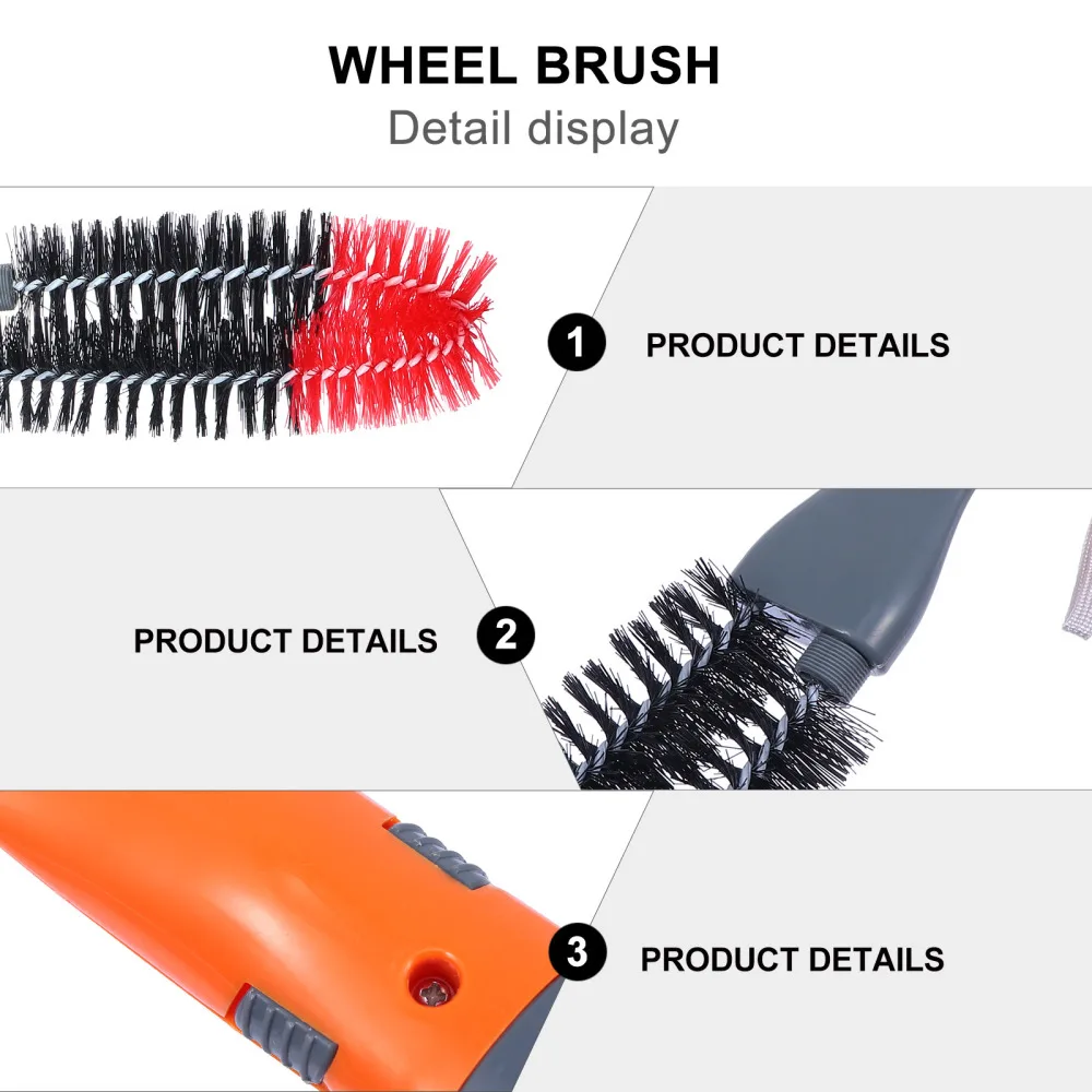 

1 Pc Wheel Brush Tire Brush Soft-bristled Rim Brush Set for Cleaning Wheels
