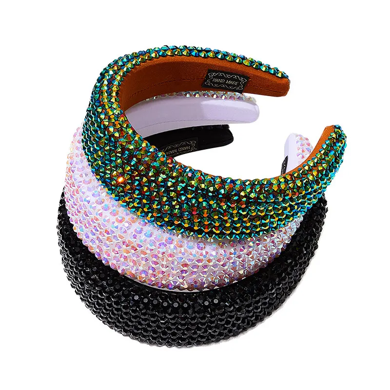 Новый Полный Стразы повязки для волос женщин и девушек Элегантная обувь на