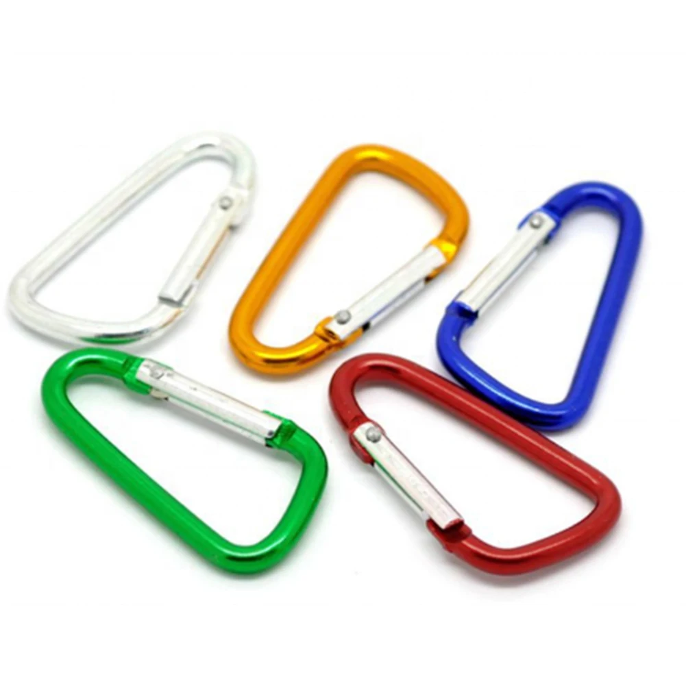 

New outdoor No. 6 D-shaped hanging buckle aluminum alloy carabiner solar charging treasure buckle Equipment.