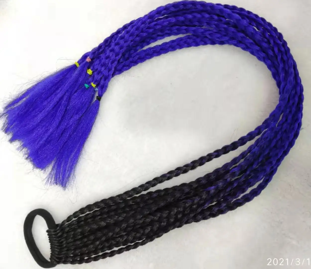 

Rainbow Pigtail Elastic Hair Rubber Bands Wig Braided Hair Ties Rings For Women Kids Girls Children Ponytail Hair Accessories