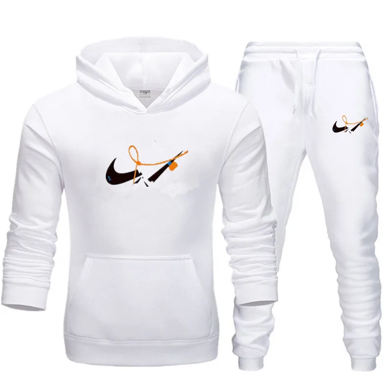 

Fashionable 2-piece Set Men Clothing Sports Suit Jogging Pullover Sportswear Men's Casual Hooded Sportswear Men's Running Sweat
