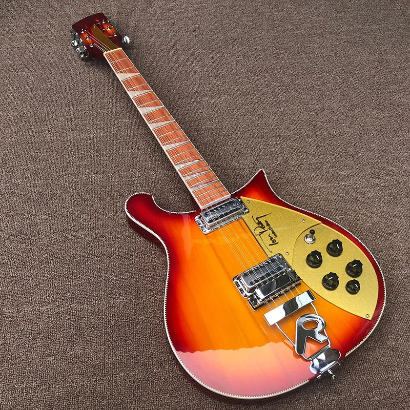 Высококачественная 12-струнная электрогитара Ricken 2020 CS burst paint neck сквозь корпус