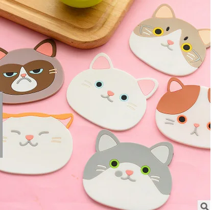 Cutie cat подставка силиконовая подставка термостойкая миска подставка столовые приборы подставка под чашку коврик подставка кухонный стол си...