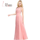 Распродажа 2021, розовое платье подружки невесты, шифоновое длинное свадебное платье для гостей, Прозрачное платье с открытой спиной, без рукавов