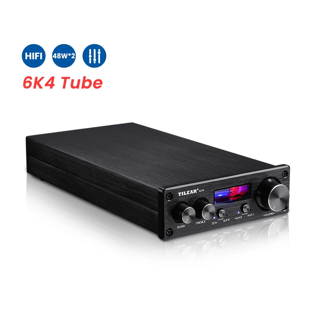 HiFi 6K4 ламповый аналоговый усилитель мощности NE5532 48 Вт + с 2 входами управление