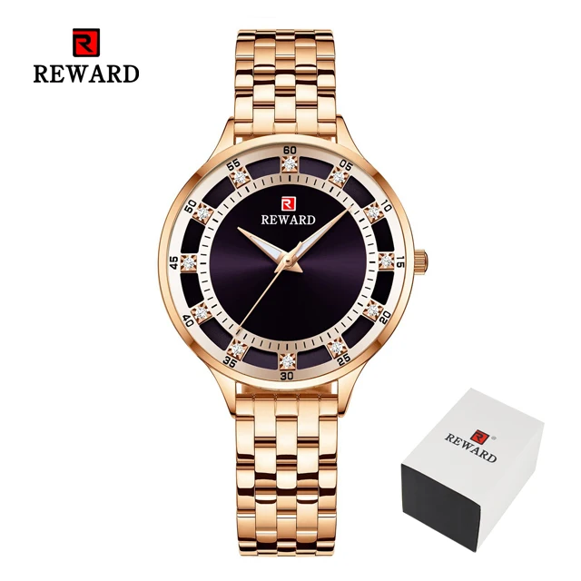 Rose Gold in Box Наградные модные роскошные Брендовые женские кварцевые часы повседневные водонепроницаемые женские часы Reloj Mujer женские часы Relogio Feminino - Цвет: Rose Gold in Box