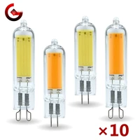 10pcslot g4 g9 led light bulb 3w 6w 220v dimmable cob glass led lamp replace 40w 60w halogen bulb for pendant light chandelier