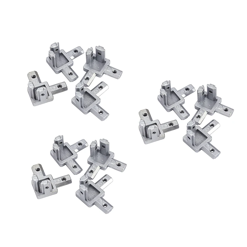 

3-Way End Corner Bracket Connector for T slot Aluminum Extrusion Profile (Pack of 4, with screws)
