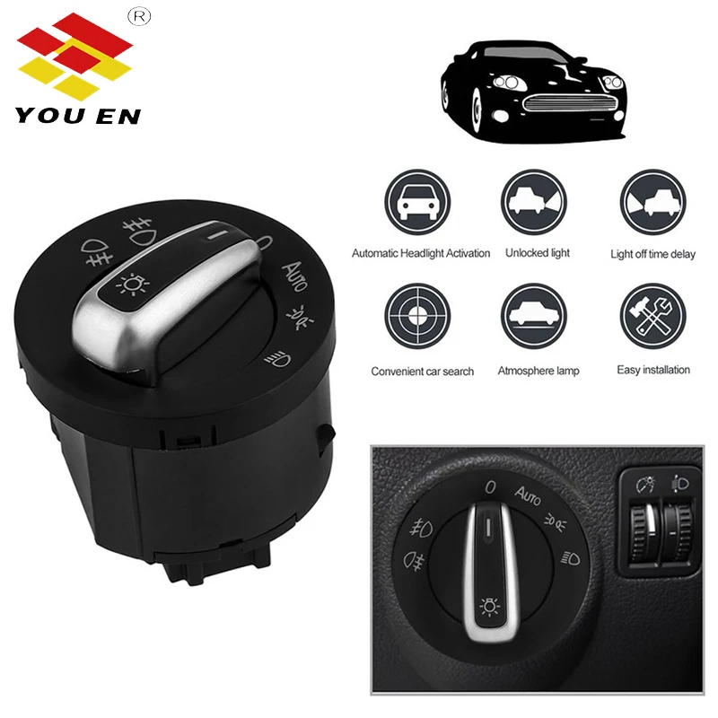 Замена переключателя управления противотуманной фары YOUEN для Golf 5 6 MK5 MK6 Passat B6 B7 CC