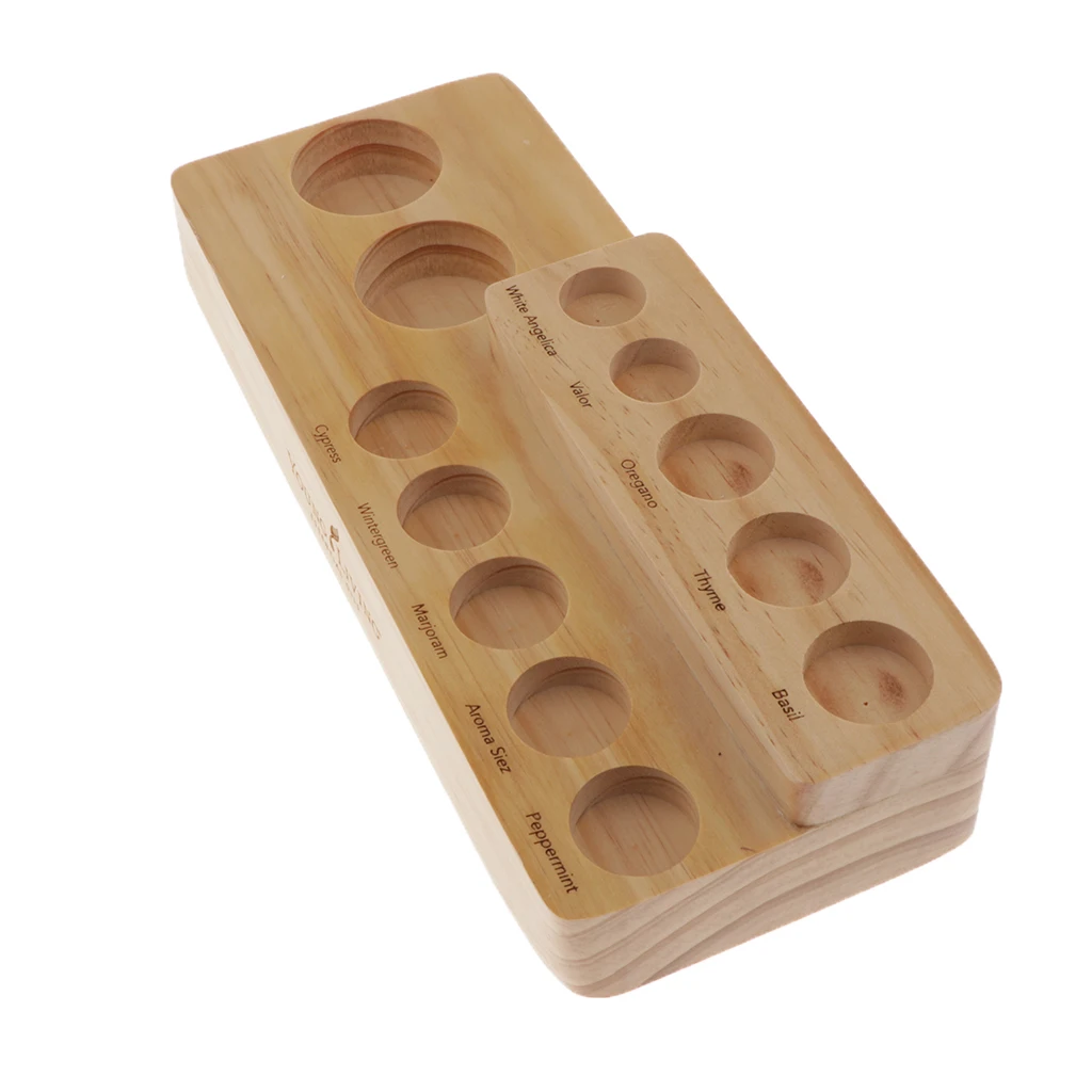 2 х уровневые Незаконченные деревянные 12 бутылочки духов эфирное масло дисплей