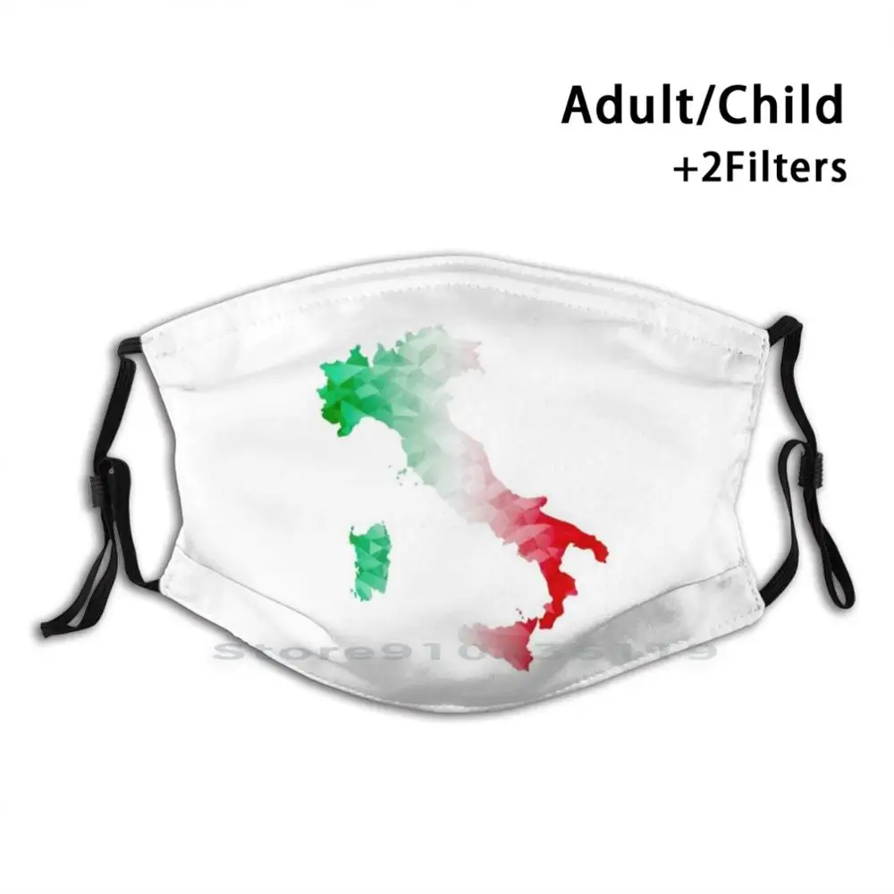 Итальянская деревенская печать многоразовый фильтр Pm2.5 сделай сам маска для рта