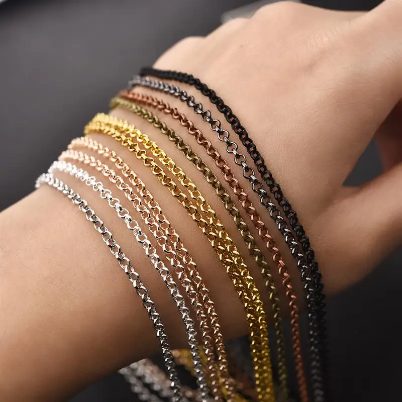 Металлическая железная цепочка для ожерелья с застежкой лобстером 10 шт./лот