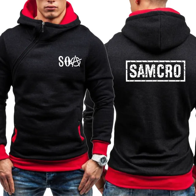 Мужские толстовки с капюшоном спортивная куртка на молнии для SOA Sons of anarchy Детский