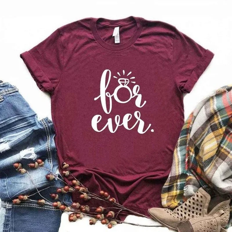 

For Ever Diamond Letter Print Women T Shirt Short Sleeve O Neck Loose Women Tshirt Ladies Tee Shirt Tops Clothes Camisetas Mujer