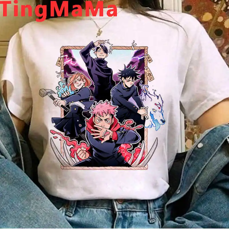 

Jujutsu Kaisen Gojo Satoru Yuji Itadori clothes male casual harajuku kawaii aesthetic summer top harajuku harajuku kawaii