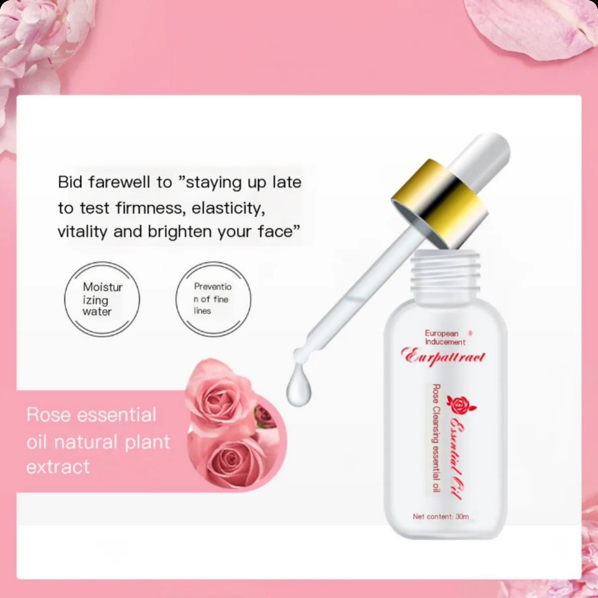 

Private label 100% Pure Organic Natural Rose Petal Essential Oils Face Skin Care Body Massage Oil Moisturizing and whitening