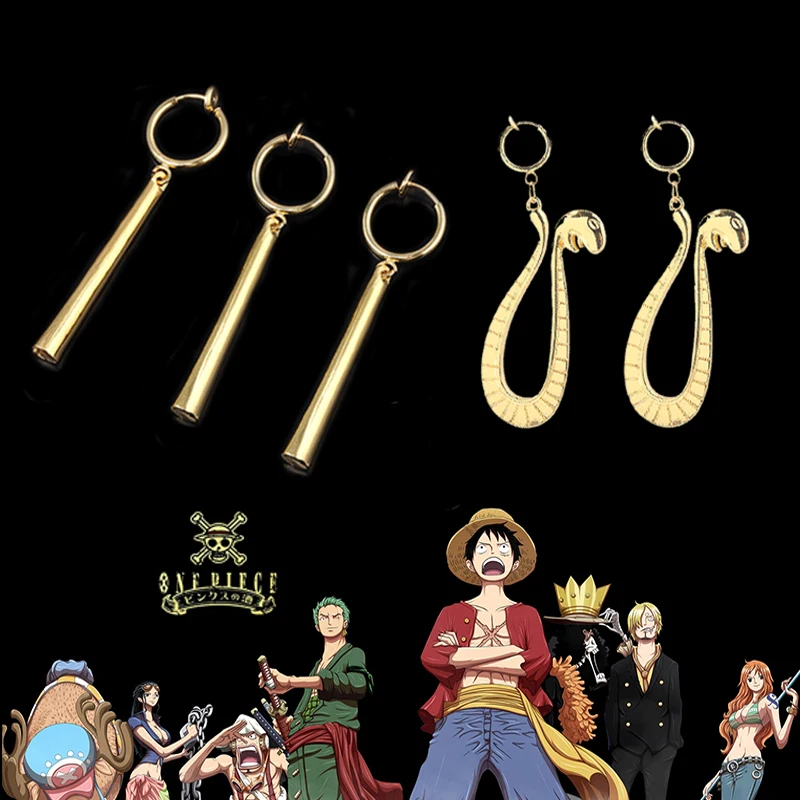 3 шт. аниме один кусок Саурон серьги для косплея уха клип Боа Хэнкок змея