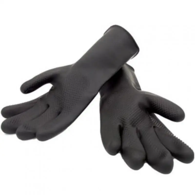 

45-60cm Latex Working Gloves Acid Alkali Resistant Adhesive Lengthened Anti-oil Labor Non-slip Palm Industrial Protection Gloves