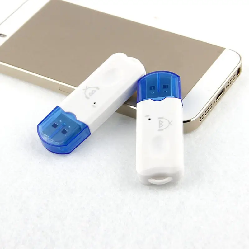 Продвижение-маленький размер синий беспроводной громкой связи Usb Bluetooth аудио музыкальный приемник адаптер для автомобиля домашний динамик