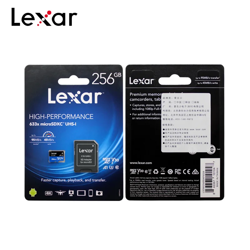 Lexar A2 512G TF карта класс 10 UHS-I U3 Micro SD карта 32G 64g 128G 256g MicroSD мобильный телефон камера движения высокоскоростная карта памяти