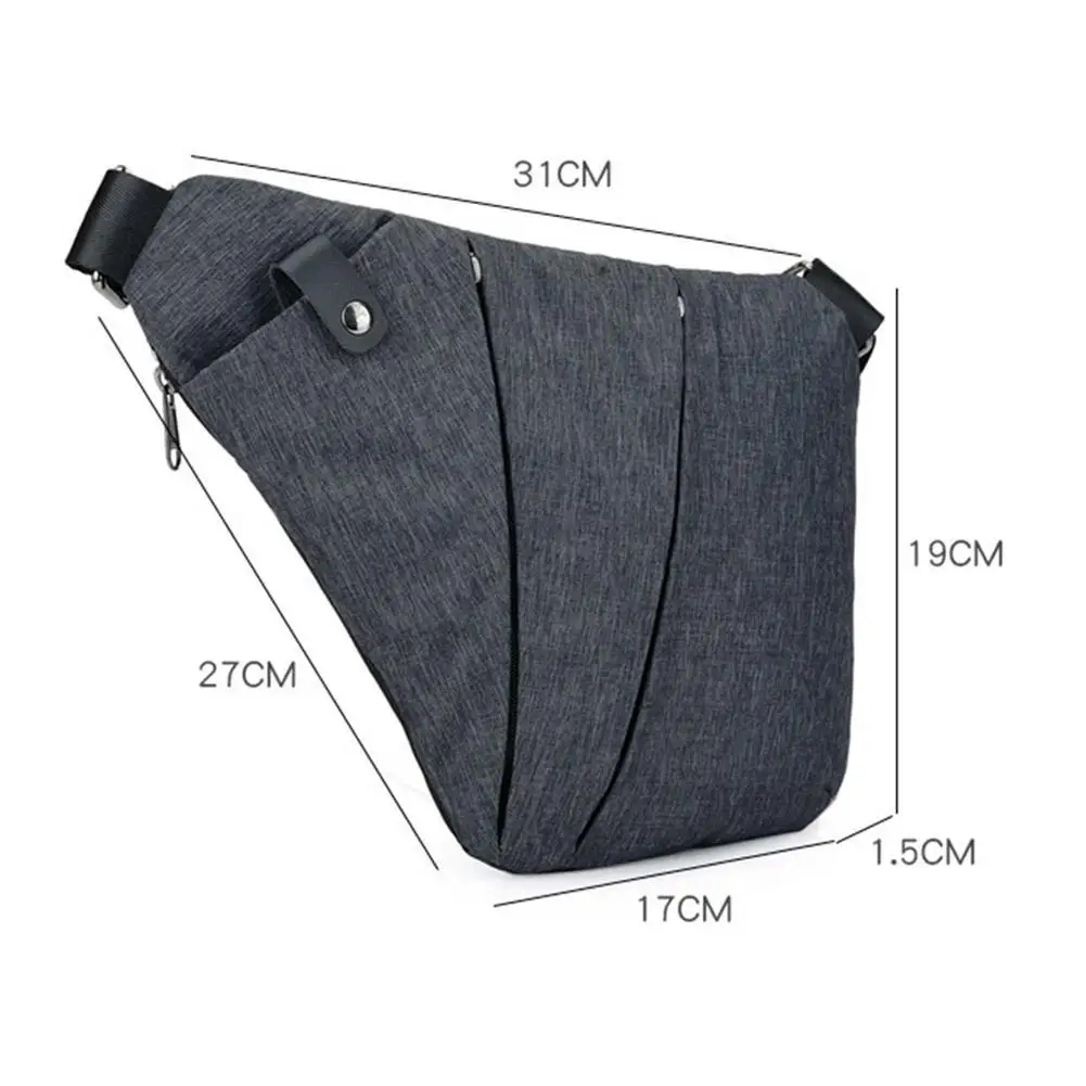 

New 1Pc Shoulder Chest Bag Sports Pockets Pack For Men Storage Anti Theft Burglarproof Security Business Travel Bag Shoulde M4Q4
