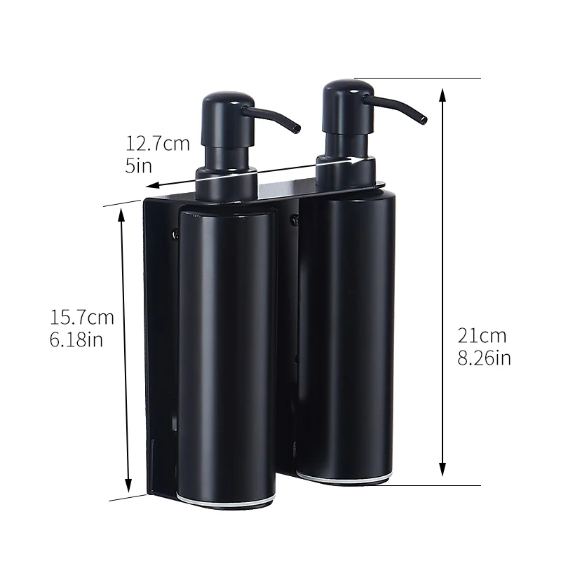 Fapully 304 черный Однорычажный дозатор для мыла из нержавеющей стали гель душа в